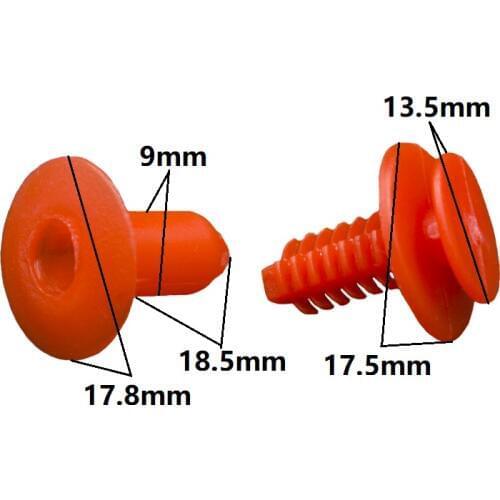 KE LI MI Push in Fixed Trim Panel Retainer Rivet Red For Car Door Guard Plate Fastener Clamp