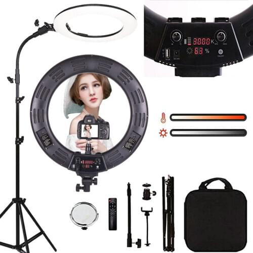 18 Inch Ring Light LED Video Light Dimmable 3000-6000K Photography Lamp With Tripod Beauty Light Studio Photo Lamp For Makeup