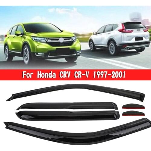 Artudatech Car Window Sun Rain Guard Visors Kit 6PCS For Honda CRV CR-V 1997-2001 Accessories