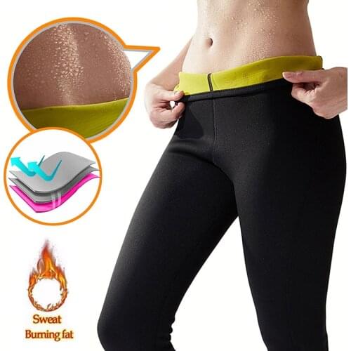 INFILAR Long Sauna Pants Hot Neoprene Yoga Leggings Absorb Sweat Seemless Panties Sports Body Shaper Slim Super Stretch Capris
