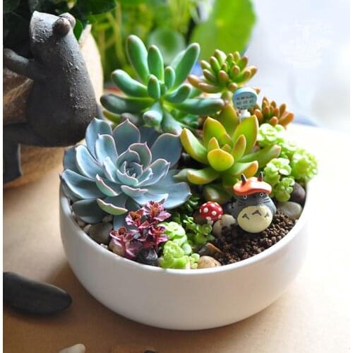 Totoro And Mushroom Miniature fairy Garden Accessories - accessories Mini garden miniatures - terrarium supply