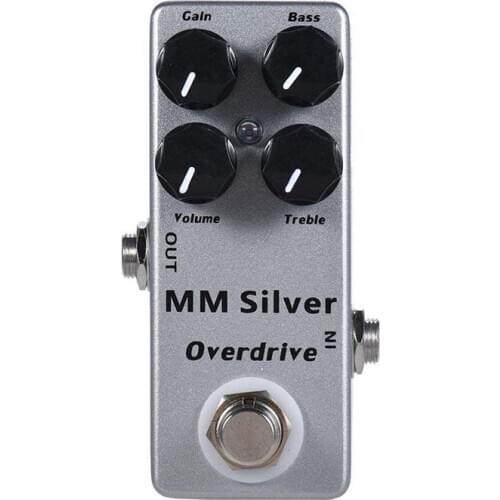 MOSKY MM Silver Electric Guitar Overdrive Effect Pedal Full Metal Shell True Bypass