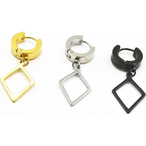 Lot 50pcs Fashion Jewelry- Hoop Circle Earrings Pendant PUNK EMO Men/Women Ear Studs/Earring Stainless Steel Hoop Ring