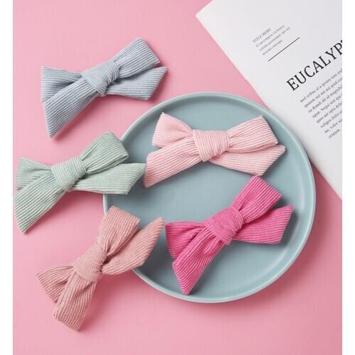 Nylon Bows Baby Girls Hair Clips for Children Solid Color Spring Girl Headband for Baby Hairpins Gift for Child Hair Accessories