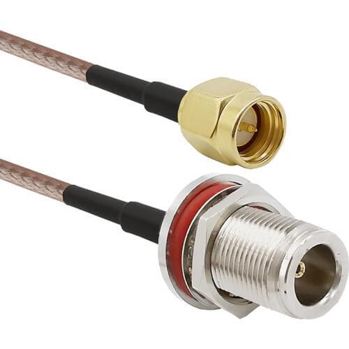 SMA Male to N Female Bulkhead RG316 Pigtail Cable SMA to N Type Plug Jack Connector RF Coaxial Cables Antenna Cable