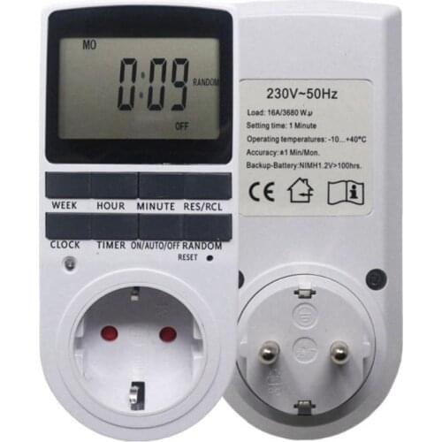 Digital Timer Switch European-style British-American Style, Kitchen Smart Timer Countdown Socket