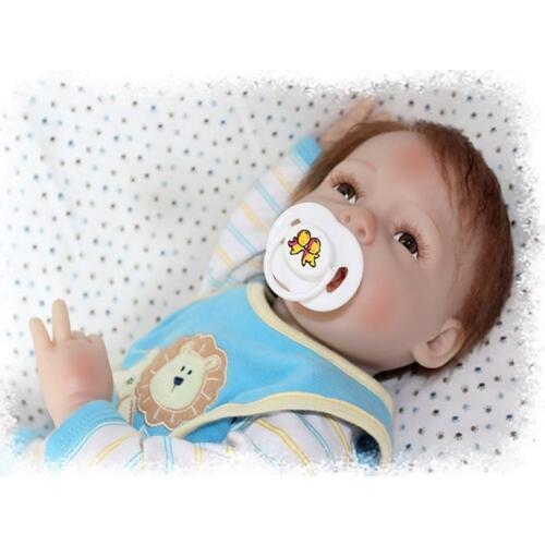 22 Inch 55cm Smiling Realistic Soft Vinyl Silicone Reborn Dolls Lifelike Baby Dolls Boy Brinquedos Kids Birthday Chrismas Gifts