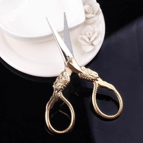 Retro Scissors Craft Stainless Steel Classic Gold Tower European-style Small Stitch Unicorn Sewing Durable Sharp Tailor Light