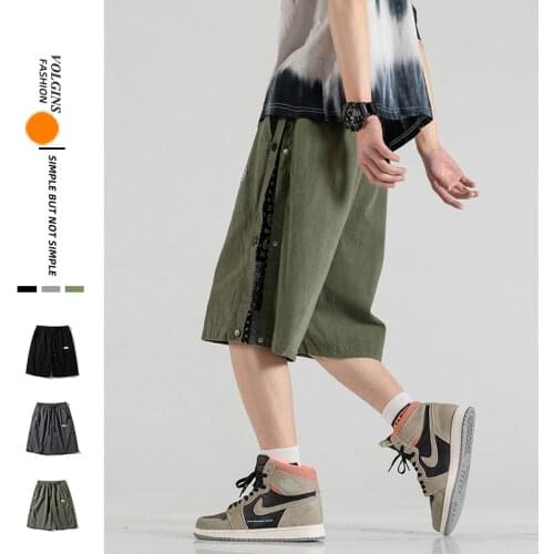 Summer casual shorts for men 2021 new streetwear patchwork male shorts cotton beach mens shorts