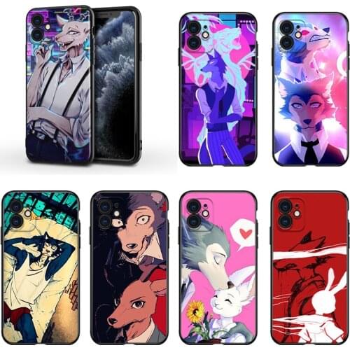 Anime BEASTARS LOVE For Apple iPhone 13 12 11 Mini XS XR X Pro MAX SE 2020 8 7 6 5 5S Plus Black Silicone Phone Case