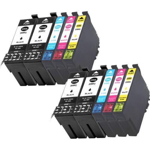 E3591-4-10PK Compatible Ink Cartridges For Epson WF-4720DWF，WF-4725DWF，WF-4730DTWF，WF-4730DWF，WF-4740DTWF，WF-4740DWF