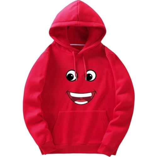 Cartoon Smile Print Harajuku Hoodie Men 2021 Autumn Winter Fleece Hoodies Sweatshirt Men Couple Japanese Streetwear Clothing 3XL