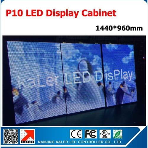 TEEHO 1440*960mm outdoor p10 led display board 320*160mm SMD3535 full color p10 led panels standard open-front display cabinet