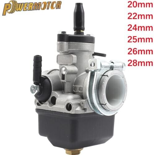 Motorcycle Universal Racing Carburetor Vergaser Dellorto PHBL 20 22 24 25 26 28mm fit for 2/4T Stroke 50-300cc Scooter Engine