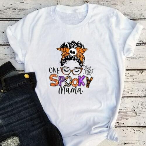 Spooky Mom Shirt Halloween Mom Tshirt Halloween Party Vintage Graphic Tshirts Halloween Dinosaur Womens Clothing Gothic