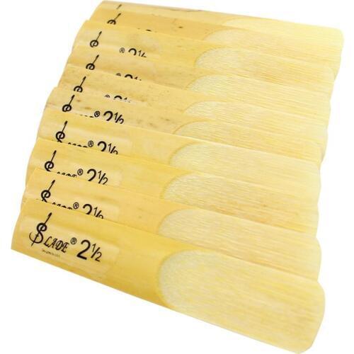 10pcs/box Soprano Alto Tenor Sax Saxophone Reeds 2.5 Strength Reeds 2-1/2 Saxophone Reeds Musical Instrument Accessories
