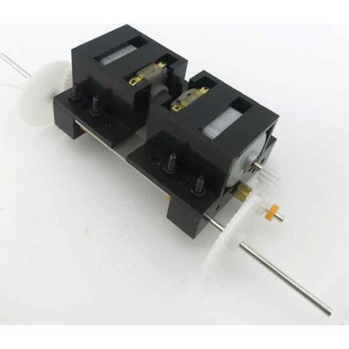 2 set C2A Hight Quality Metal Micro DC-Motor Dual Drive Motor Change Speed Gear Box with Plastic Reduction Gearbox