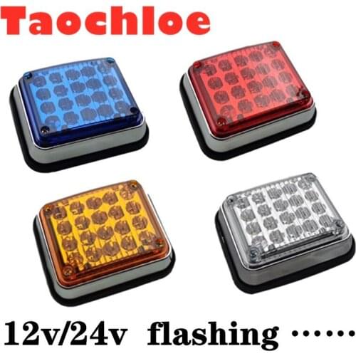 2x 12v 24v led Blue flashing red strobe lights blue ambulance car lights pumper fire engines lamps police red blue flash lights