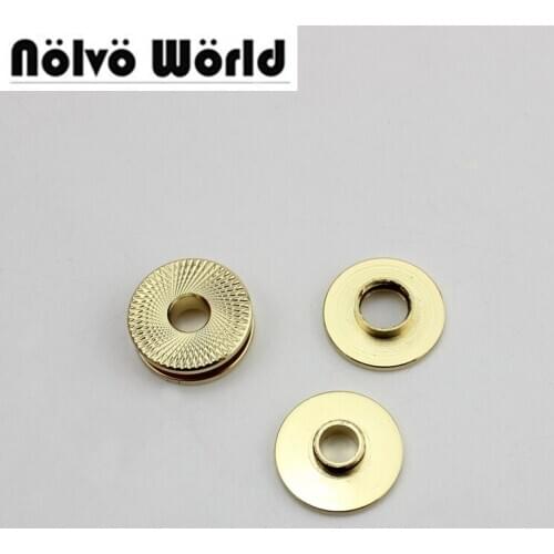 50pcs 17mm 100% Copper grommet,gold 0.5cm round hole screws eyelets for fashion bracelets belts bags strap