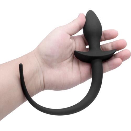 Soft Silicone Dog Tail Anal Plug Cosplay bdsm Slave Butt Plug Prostate Stimulating Anal toys for Male
