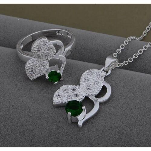 AS501 Trendy wholesale Jewelry Sets Ring 524 + Necklace 819 /awhajnoa bxeakola