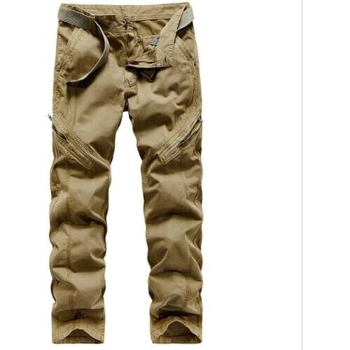 New Design Loose Cargo Pants Overalls Hip Hop Mens Cotton Trousers Hiphop Men Baggy Pants Army Green Khaki Black Dark Grey