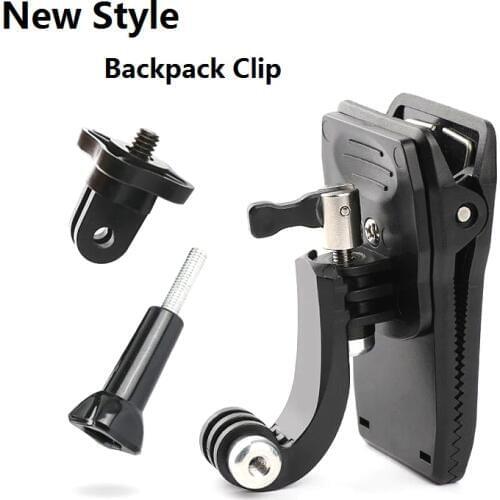 Clownfish Quick Attached Bag Clip For GoPro Hero 9 8 7 5 4 Session Xiaomi Yi 4K SJ4000/SJ8/9/SJ10 H9 Mijia Camera Backpack Clamp