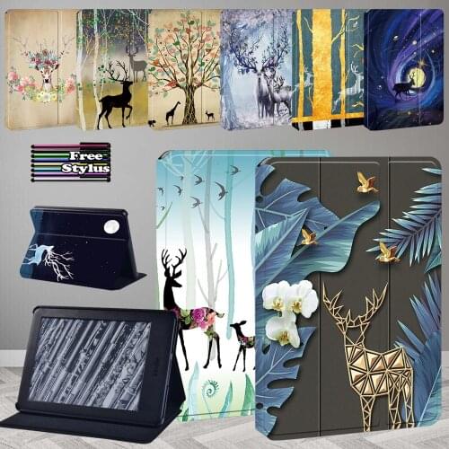 Deer Series Case for Amazon Kindle EReader Kindle (10th/8th Gen)/Paperwhite 1 2 3 4 Pu Leather Fold Stand Cover Flip Tablet Case
