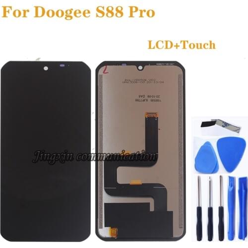 Original DISPLAY For Doogee S88 pro LCD Display Touch Screen Digitizer Assembly for doogee s88 pro screen repair parts +tools