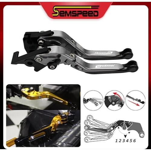For SYM MAXSYM TL 500 2020 SEMSPEED CNC Adjustable Folding Extendable Handle Motorcycle Clutch and Brake Levers