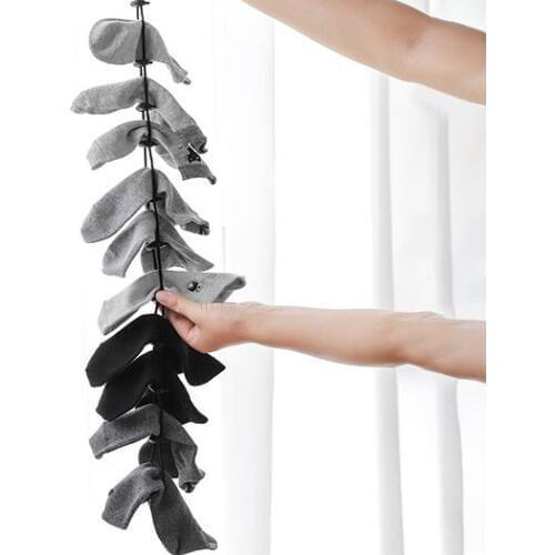 Home Socks Hanging Rope Creative Multi-function Washing Clothes Basket Net 2 Color Multifunctional Drying Socks Lanyard