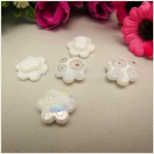 DT10 New Arrival, Hot 50 pcs flower resin buttons handmade diy accessories, garment accessories, DIY accessories materials