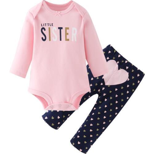 Infant baby girl clothing sets 2020 Spring Fall cute Romper+Pants Leggings 2 Pieces Newobrn Baby girl clothes outfits