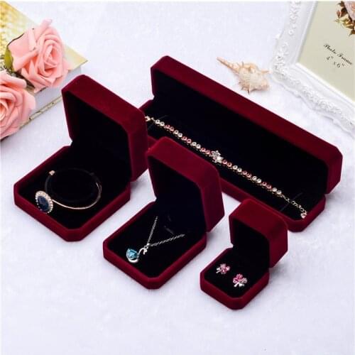 Korea ring box bordeaux jewelry box jewelry box earring box jewelry box wholesale