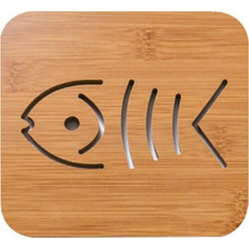 Placemats Circle Cup Coasters Insulation Pad High Quality Hollow Wooden Thickened Anti-scald Round For Drinks Kitchen Tableware