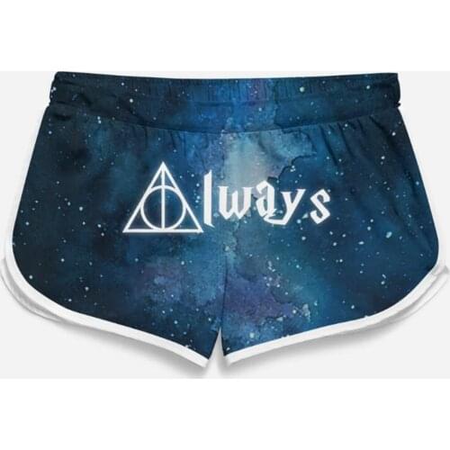 PLstar Cosmos Summer Casual Shorts Galaxy 3D Printed Trousers Girl For Women Shorts Beach Shorts