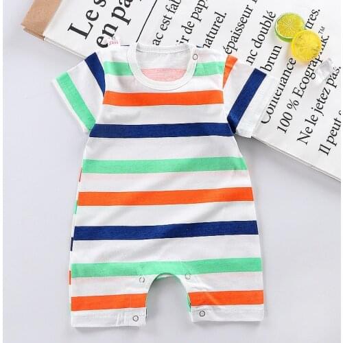 3 6 9 12 Month Baby Romper Summer Toddler Costume Cartoon Leisure Newborn Baby Clothes Girl Onesie Short Sleeve Jumpsuit