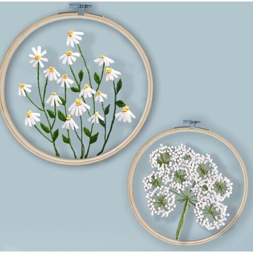 Mesh DIY Embroidery Flower Painting Bordado Cross Stitch Kit Embroidery Kit Diy Beginner Embroidery Punch Needle kit