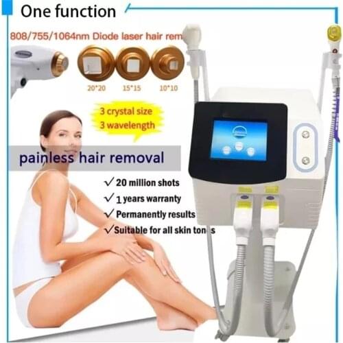 Hotest 2 In 1 1064nm 755nm 808nm Three-Wavelength Diode Laser Hair Removal+ND YAG Laser Tattoo Removal Carbon Stripping Machine