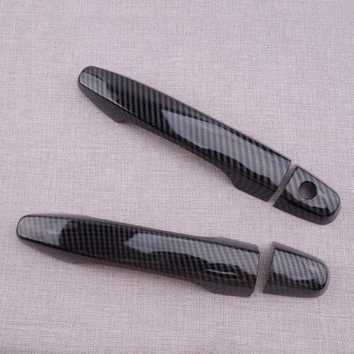 NEW 4Pcs/Set Car Side Door Handle Cover Trim Fit For Honda Civic Coupe 2012 2013 2014 2015 ABS Carbon Fiber Style