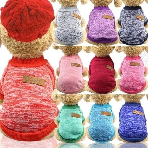 Pet Clothes Pet Cat Dogs Fashion Sweater Jacket Coat Winter Classic Warm Puppy Dog Clothes Soft for Small Dogs Pet supplies