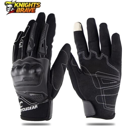 Motorcycle Gloves Men Guantes Moto Touch Screen Motorbike Motocross Full Finger Gloves Tactical Biker Riding Moto Gloves Black