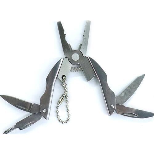 Portable Multifunction Folding Plier,Stainless Steel Foldaway Knife Keychain Screwdriver,Camping Survival EDC Tools Travel Kits