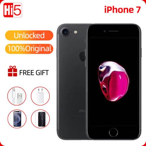 Unlocked Apple iPhone 7 IOS 11 Phone LTE WIFI 4.7 "Display 12.0MP Camera Quad-Core Fingerprint Smartphone iPhone7 Free Shipping