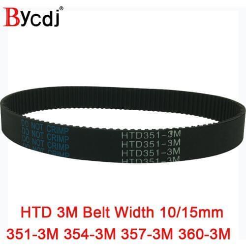 Arc HTD 3M Timing belt C=351 354 357 360 width 6-25mm Teeth117 118 119 120 HTD3M synchronous pulley 351-3M 354-3M 357-3M 360-3M