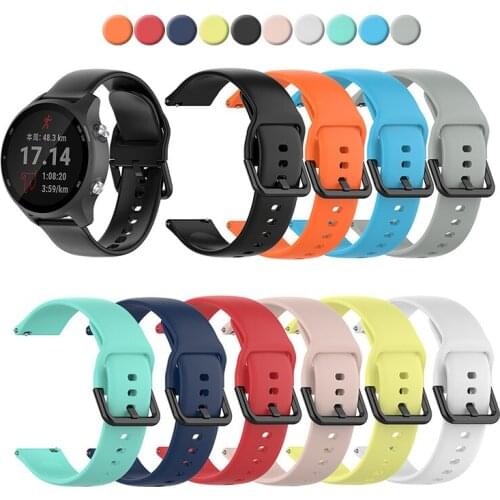 20mm Watchband For Garmin 245 Strap For Forerunner245 645 Smart Watch Sport Silicone Wrist Strap Accessories Correa Bracelet