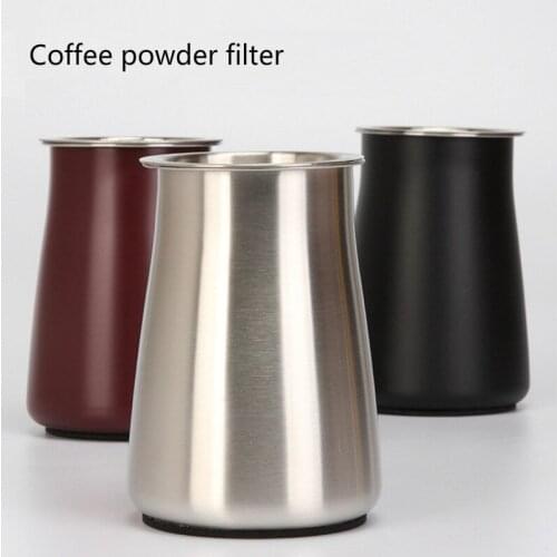 304 stainless steel coffee sieve powder device hand-punched filter smelling sieve powder cup, coffee powder sieve screen device