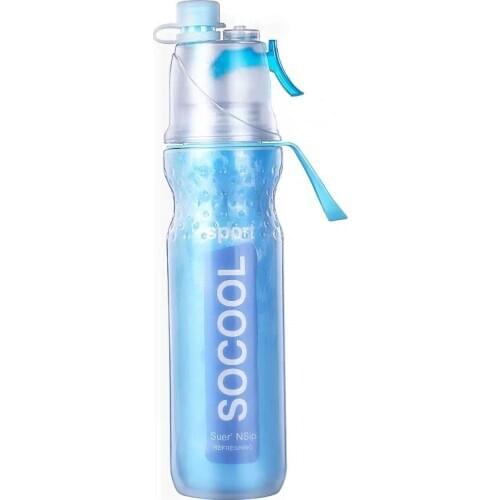 Sports water 3 Color Solid Plastic Spray Cool Summer Sport Water Bottle Portable Climbing Outdoor Bike Shaker My Water Bottles