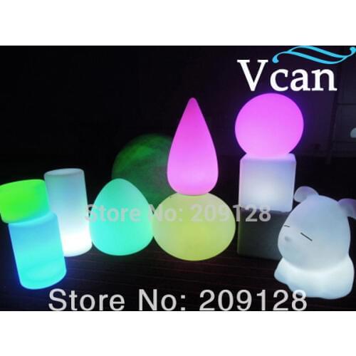 Waterproof Plastic colours change remote control LED Table Lamp VC-B1636