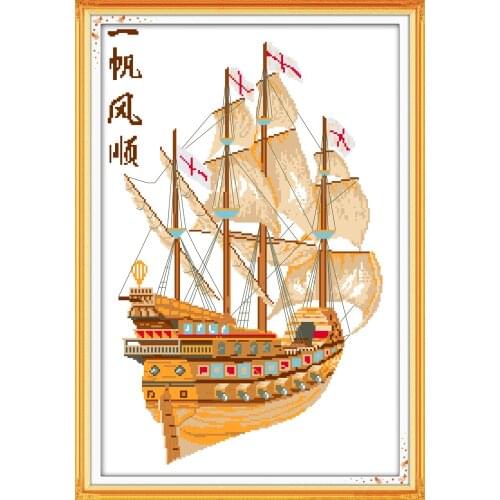 Everything is going smoothly 13 cross stitch kit aida 14ct 11ct count print canvas stitches embroidery DIY handmade